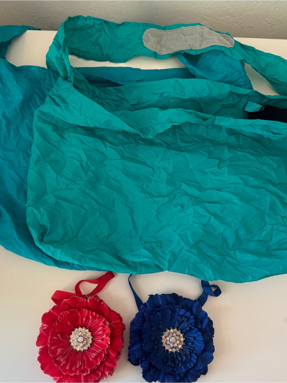 Tieks 2 Packable Tote Bags & Jeweled Flowers - Picture 4 of 4
